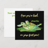 最高の願い – 戻る足 – すぐに言葉を得る サンキューカード (正面/裏面)