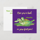 最高の願い – 戻る足 – すぐに言葉を得る サンキューカード (正面/裏面)