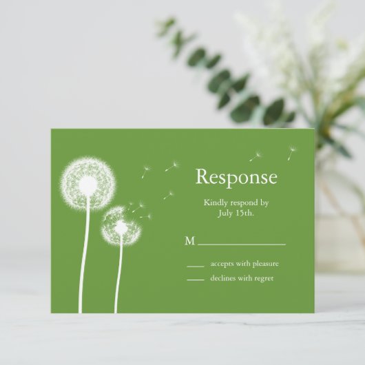 最高の願い!RSVP (緑) 出欠カード (スタンド正面)