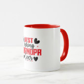 最高の魚釣りグランパエバーファーダーデイ魚釣り恋人 マグカップ (正面右)