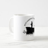 最高の魚釣りグランパエバーファーデー祖父 コーヒーマグカップ (正面左)