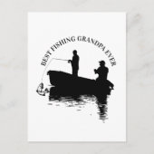 最高の魚釣りグランパエバーファーデー祖父 ポストカード (正面)