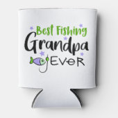 最高の魚釣りグランパエバーファーデー祖父 缶クーラー (正面)