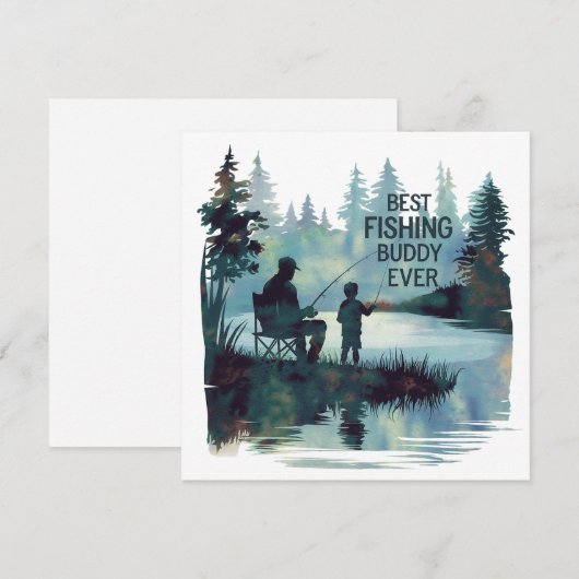 最高の魚釣り シーズンカード (正面/裏面)