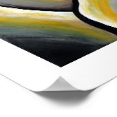 最高の黄ローズ抽象芸術アモダンートフラワー ポスター (角)