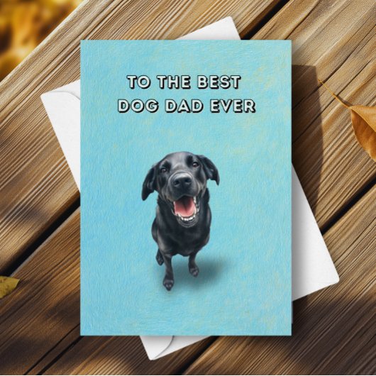 最高の黒ラブ犬パパ 父の日 カード