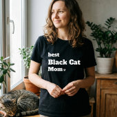 最高の黒猫のママTシャツ、猫好きへのギフト Tシャツ