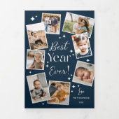 最高の1年を家族と共有しよう！ フォトアルバム コラージュ 三つ折りクリスマスカード (カバー)