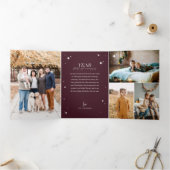 最高の1年を家族と共有しよう！ フォトアルバム コラージュ 三つ折りクリスマスカード (内部)