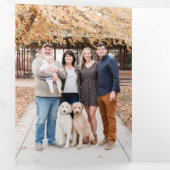 最高の1年を記録しよう!家族の写真スクラップブックコラージュ 三つ折りクリスマスカード (内部最初)