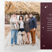 最高の1年を記録!家族の写真スクラップブックコラージュ 三つ折りクリスマスカード (内部最初)