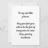 最高の1年ハッピーバースデーフラットカー子供へド 招待状 (裏面)