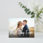 最高の1日を ベストスタイルの結婚式 お礼 フォト ポストカード