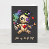 最高の1日を ヴードゥ人形のグリーティングカード カード (正面)