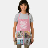 最高の12枚の写真パーソナライズされたコラージュPink エプロン (インサイチュ)