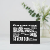 最高の13歳のお誕生日パーティー　最高の13歳 ポストカード (スタンド正面)