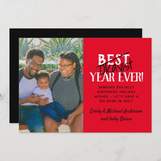 最高の2020年年生休日写真 シーズンカード (正面/裏面)