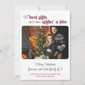 最高の3写真妊娠のギフトファミリー シーズンカード (正面)