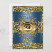 最高の50歳のゴールド誕生日パーティー 招待状 (正面)