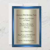 最高の50歳のゴールド誕生日パーティー 招待状 (裏面)