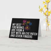 最高の7月おもしろい4日花火大会 カード (黄色い花)