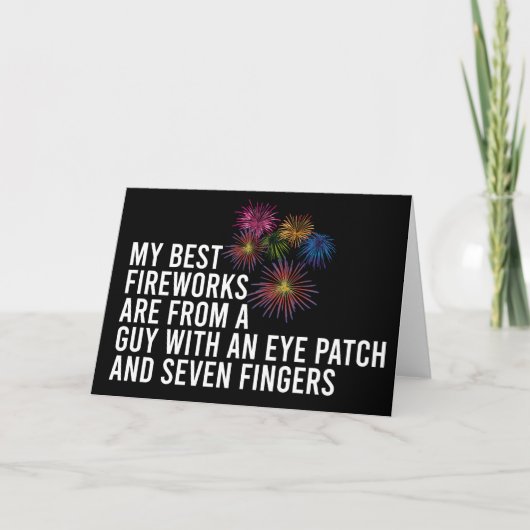 最高の7月おもしろい4日花火大会 カード (正面)