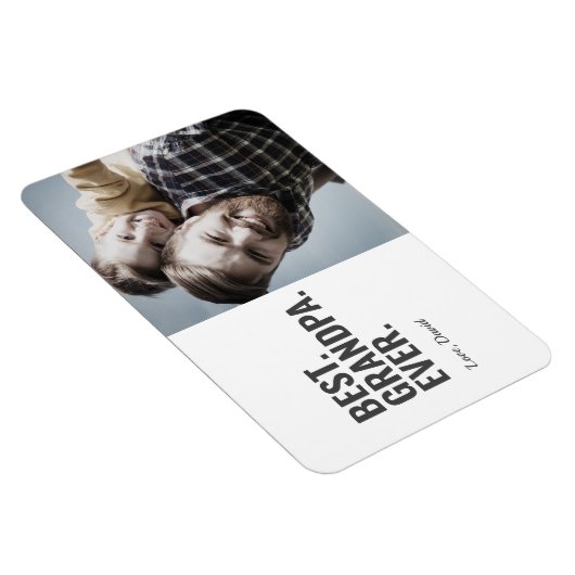 最高の.おじいちゃん。今まで。父の日の写真 マグネット (右側)