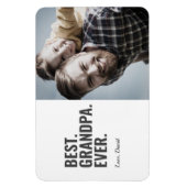 最高の.おじいちゃん。今まで。父の日の写真 マグネット (縦)