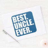 最高の.おじさん。今まで。(ブルー) スクエアシール (封筒)