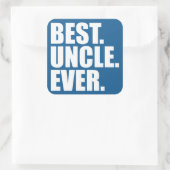 最高の.おじさん。今まで。(ブルー) スクエアシール (バッグ)