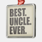 最高の.おじさん。今まで。 メタルオーナメント (左)