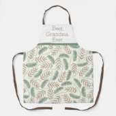 最高の.おばあちゃん。今まで。ニュートラル冬植物学 エプロン (正面)