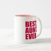 最高の.おばさん。今まで。(ピンク) ツートーンマグカップ (正面右)