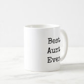 最高の.おばさん。今まで。レトロタイプライターフォント コーヒーマグカップ (正面右)