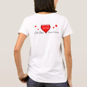 「最高の」お母さんハートTシャツ Tシャツ (裏面)