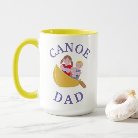 最高の「カヌーパパ」父の日 マグカップ (ドーナツ付き)