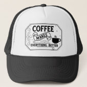 最高の+コーヒー+従業員+ワード+アート キャップ (正面)