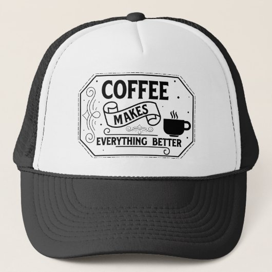 最高の+コーヒー+従業員+ワード+アート キャップ (正面)