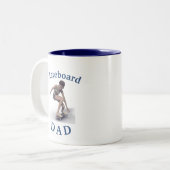 最高の「スケートボードパパ」父の日 ツートーンマグカップ (正面左)