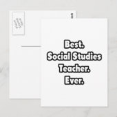 最高の.ソーシャル勉強先生。今まで。 ポストカード (正面/裏面)