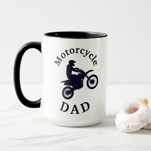 最高の「バイクのパパ」が今まで!父の日 マグカップ (ドーナツ付き)