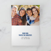 最高の.パパ今まで。父の日の写真カード カード (内部)