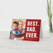 最高の.パパ今まで。父の日の写真カード カード (正面)