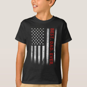 最高の.パパ。今まで。アメリカ国旗の父の日贈り物 Tシャツ