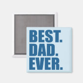 最高の.パパ。今まで。(ブルー) マグネット (正面/裏面)