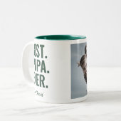 最高の.パパ。今まで。父の日の写真 ツートーンマグカップ (正面左)