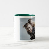 最高の.パパ。今まで。父の日の写真 ツートーンマグカップ (中央)