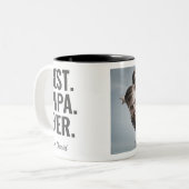 最高の.パパ。今まで。父の日の写真 ツートーンマグカップ (正面左)