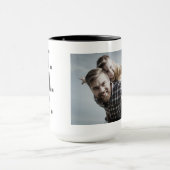 最高の.パパ。今まで。父の日の写真 マグカップ (中央)