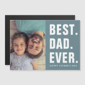 最高の.パパ。今まで。父の日の磁気フォトカード (正面/裏面)